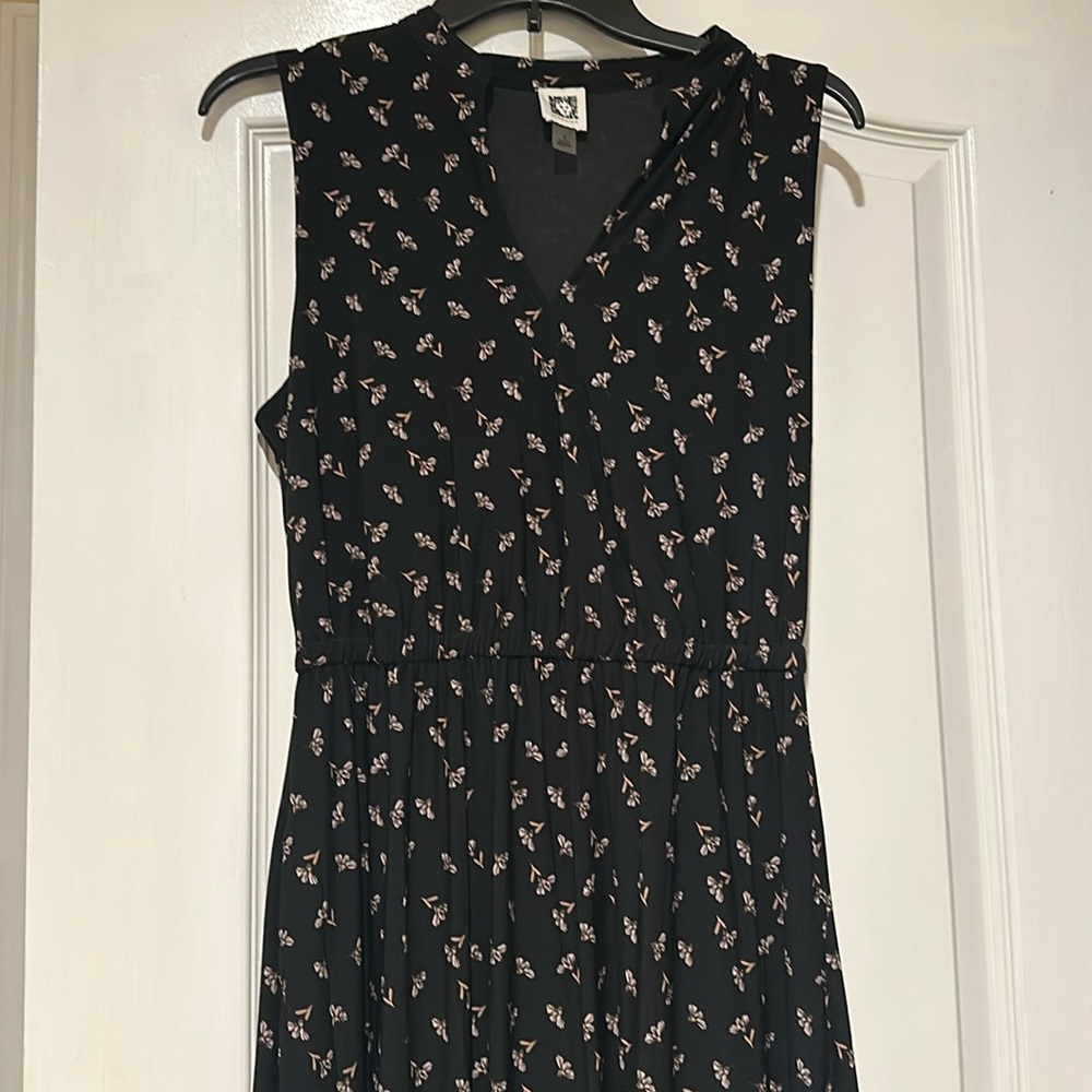 Women’s Midi Anne Klein Size 6 Black Dress with Pockets